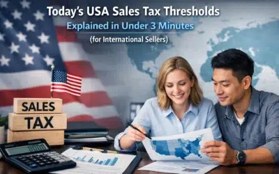 Today’s USA Sales Tax Thresholds Explained in Under 3 Minutes (for International Sellers)
